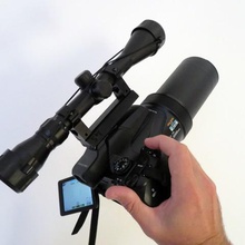 rifle âmbito da sapata nikon p1000 adaptador vários hobby telescópio sony riflescope railmount trilho de montagem fotografia fotografias coolpix dslr canon cameraflash o flash câmara 12mm 3d print model - Mito3D