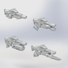 rifles sci fi juego arma rifle láser terreno guerra pistola martillo miniaturas tau rango 3d print model - Mito3D