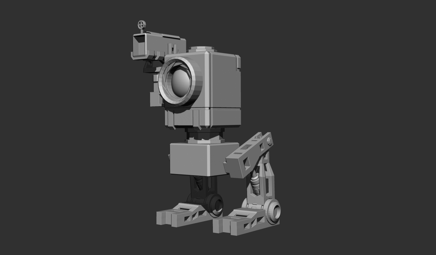 Rigby niedrig poly Roboter 3D print model - Mito3D