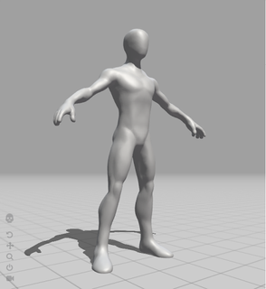 rigged low poly human base mesh animation character avatar mixamo blender unreal engine game design fbx cartoon 3d print model - Mito3D