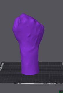 right male fist hand art model sculpture wrist glove power 3d print model - Mito3D
