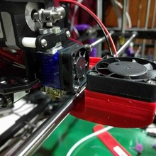 rigidbot Célibataire e3d v6 mk8 ventilateur monter 3d_printing 3d print model - Mito3D