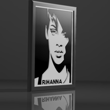 Rihanna decorativo cuadro 3d print model - Mito3D
