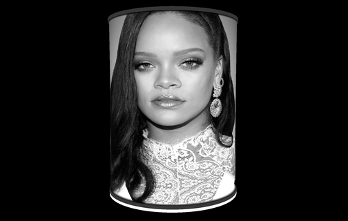 Rihanna Lamba litofani aydınlatma Led ışık film müzik star 3d print model - Mito3D
