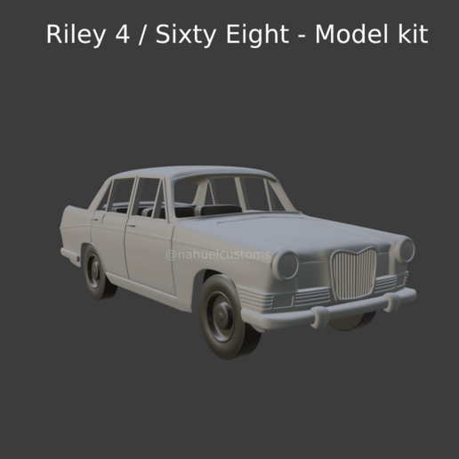 Riley 4 modèle trousse collectionner voiture loisir rétro classique ancien Douane génial bretagne Britanique décoration courses Siam di tuile 3D print model - Mito3D