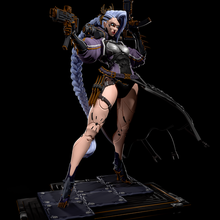 durulamak Sanat siberpunk sci fi yarı robot fütüristik Steampunk gelecek sibernetik masaüstü tabanca Kadın ninja heykel at kuyruğu katil 3d print model - Mito3D