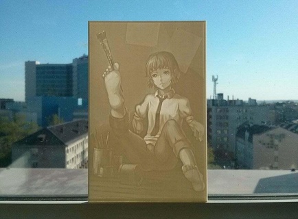 rin Tezuka litofano rir shoujo sentir 2d arte 3d print model - Mito3D