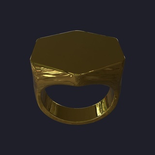 ring 011 yüzük ipoypunk limaopat altın takı 3d print model - Mito3D