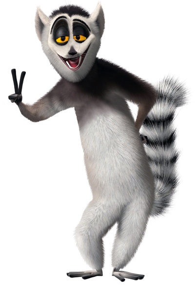 ring-tailed lemur art penguins of madagascar king julien 3d print model - Mito3D