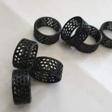 ring jewelry men's honeycomb 3d print model - Mito3D
