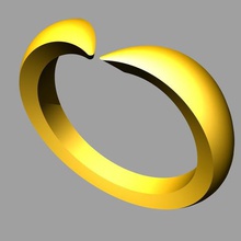anello 1 gioielli matrimonio rhinoceros 3d print model - Mito3D