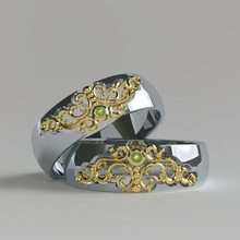 anillo art estilo de la moda fibonaccy matemáticas orgánica queridos cuernos ciervo clayoo rhinogold 3d print model - Mito3D