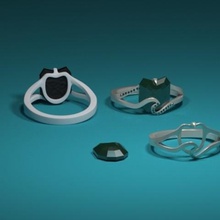 ring jewelry fashion accessories accessory jewelery 3d print model - Mito3D