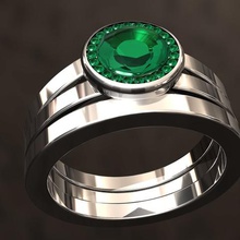 anello di 5 gioielli impegnarsi regalo moglie weding oro diamante jewerly 3d print model - Mito3D