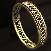 ring2 jewelry interpolate fashion engagerubine gift wife weding gold diamond jewerly 3d print model - Mito3D