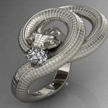 ring jewelry snake 3d print model - Mito3D