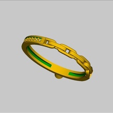 anillo joyería joya cadena cubano collar diseño anillos 3d print model - Mito3D