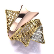 de l'anneau bijoux la mode les anneaux or modèle d'argent 3d print model - Mito3D