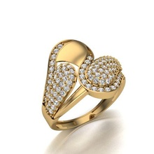 Ring Schmuck Herren Diamant Gold Silber Sterling Juwelen 3d print model - Mito3D