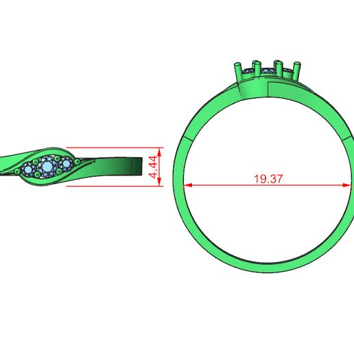 yüzük takı mücevher beyler elmas altın gümüş sterlin mücevherler 3D print model - Mito3D