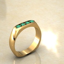 bague bijoux gemme diamant or argent 3d print model - Mito3D