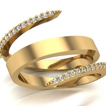 ring jewelry jewellery gents diamond gold silver sterling jewels 3d print model - Mito3D