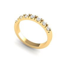 bague bijoux diamant classique stl 3d print model - Mito3D