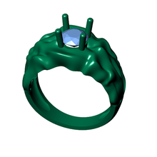 ring jewelry ring diamond stl gold 3d print model - Mito3D