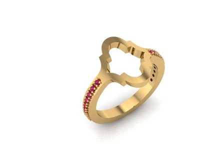 ring gem diamond gold silver jewelry minimal printable engagement 3d print model - Mito3D