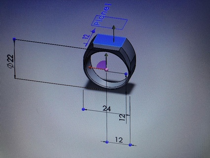 ring Jewelry in size 22mm 3d print model - Mito3D