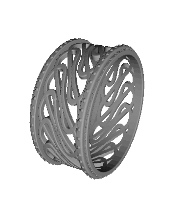 Ring Schmuck Kunst 3D print model - Mito3D