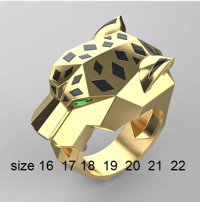 anillo pulsera pantera panthera panter colgante pendiente pendientes 3D print model - Mito3D