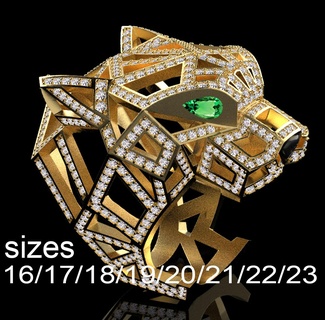 anillo pantera panthera panter colgante pendiente pendientes pulsera 3d print model - Mito3D