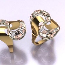 anello gioielli moda-ring anelli oro modello argento 3d print model - Mito3D