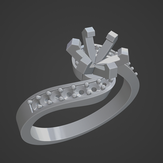 anel joalheria 3d coração impressão culto argolas ouro prata 3d print model - Mito3D