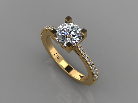 ring jewelry diamond 3d cam file 3d print model - Mito3D
