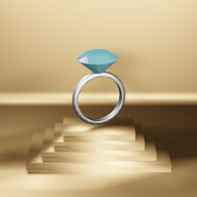 anillo diamante joyería joya Boda alto lujo 3d print model - Mito3D