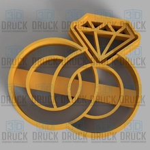 ring - cookie cutter home biscuit wedding 3d print model - Mito3D
