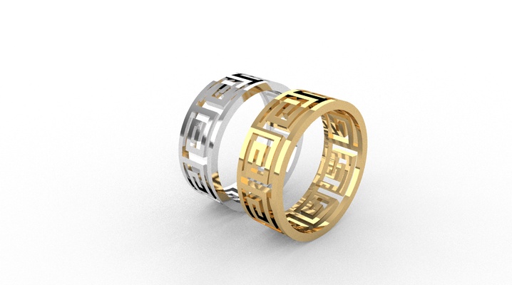 squillare 001 gioielleria design 3d modelli oro argento stampabile arte nozze 3d print model - Mito3D