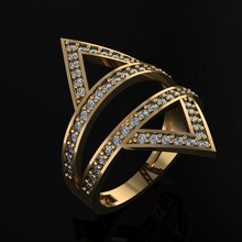 ring 002 jewelry gold silver diamond jewellery jewel engagement wedding fashion goldring 3d print model - Mito3D