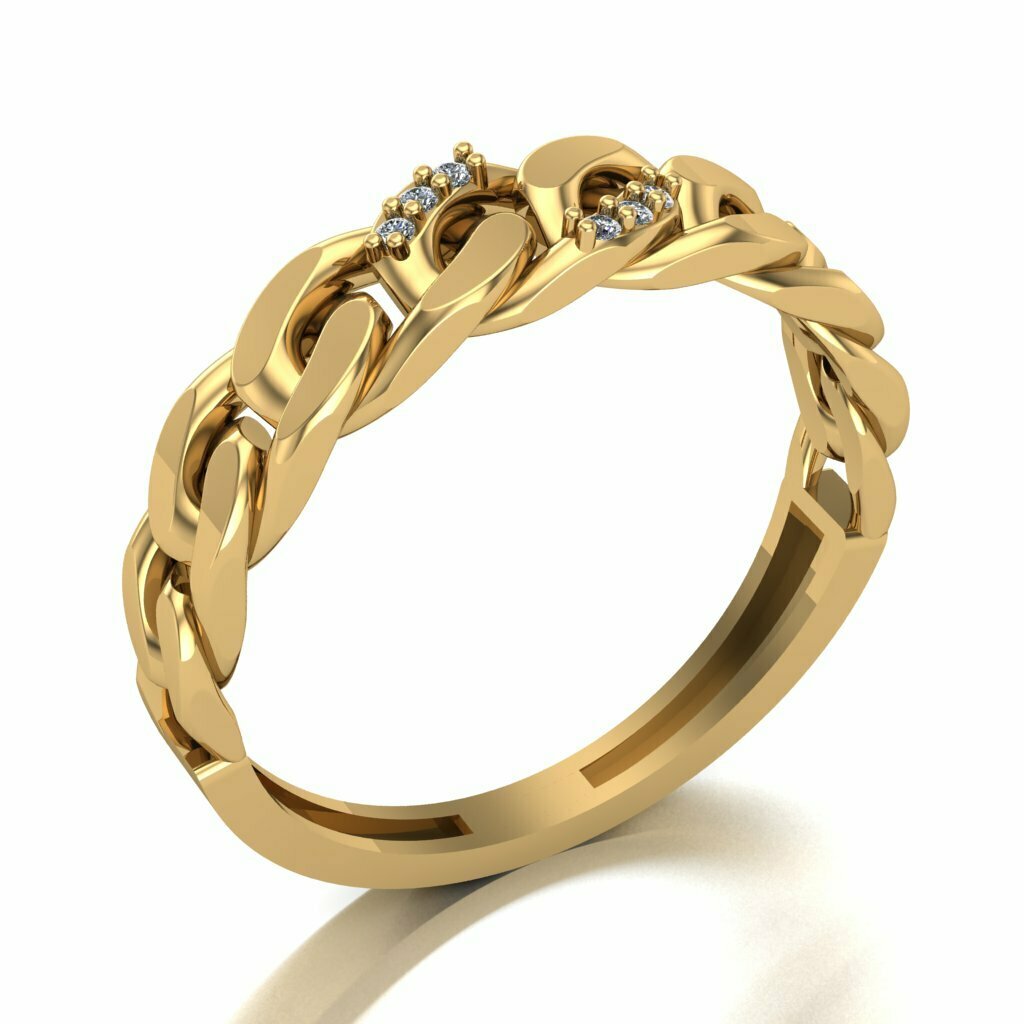 ring 007-04 gold jewelry silver diamond jewellery jewel engagement wedding fashion goldring pendants rings 3D print model - Mito3D