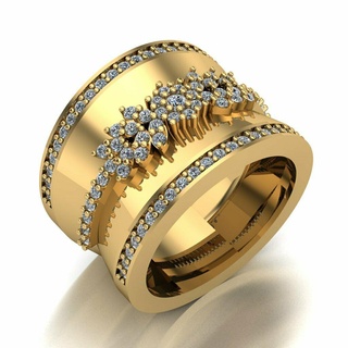 Ring 009 Gold Schmuck Silber Diamant Juwel Engagement Hochzeit Mode Goldring Anhänger Ringe 3d print model - Mito3D
