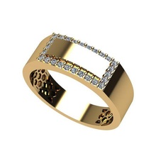 anel 010 joalheria diamante Ringwithstone jóias prata ouro 3dprint moda imprimível homem pavimentar estilo masculino 3d print model - Mito3D
