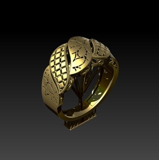 ring 01 gold ring jewelry bracelet necklace earring gold pendant  3d print model - Mito3D