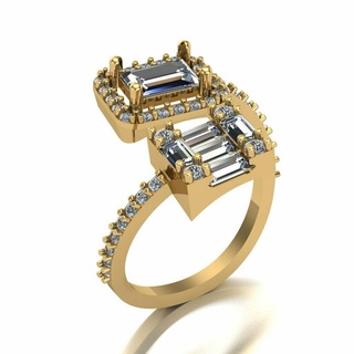 Ring 016 Gold Schmuck Silber Diamant Juwel Engagement Hochzeit Mode Goldring Anhänger Ringe 3d print model - Mito3D