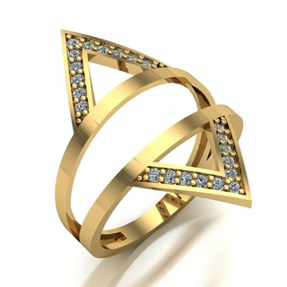 bague 017 or bijoux argent diamant bijou engagement mariage mode pendentifs anneaux 3d print model - Mito3D