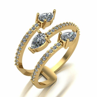 Ring 018 Gold Schmuck Silber Diamant Juwel Engagement Hochzeit Mode Goldring Anhänger Ringe 3d print model - Mito3D