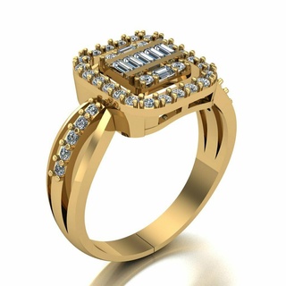 bague 019 or bijoux argent diamant bijou engagement mariage mode pendentifs anneaux 3d print model - Mito3D