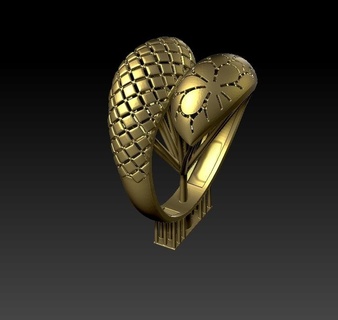 ring 02 gold jewelry bracelet necklace earring pendant 3d print model - Mito3D