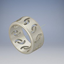ring 02 jewelry women's 3d print model - Mito3D